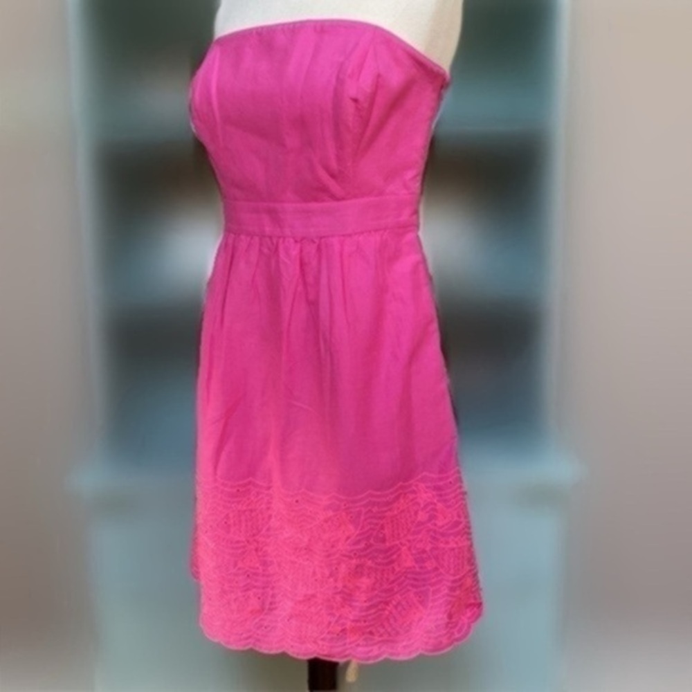 Vineyard Vines Pink Dress with Fish Embroidered Stitch Detail size 6